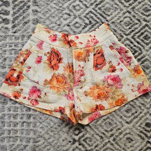 Vintage Sunset Soft Pleat Floral Short SZ SMALL Tailored Shorts
